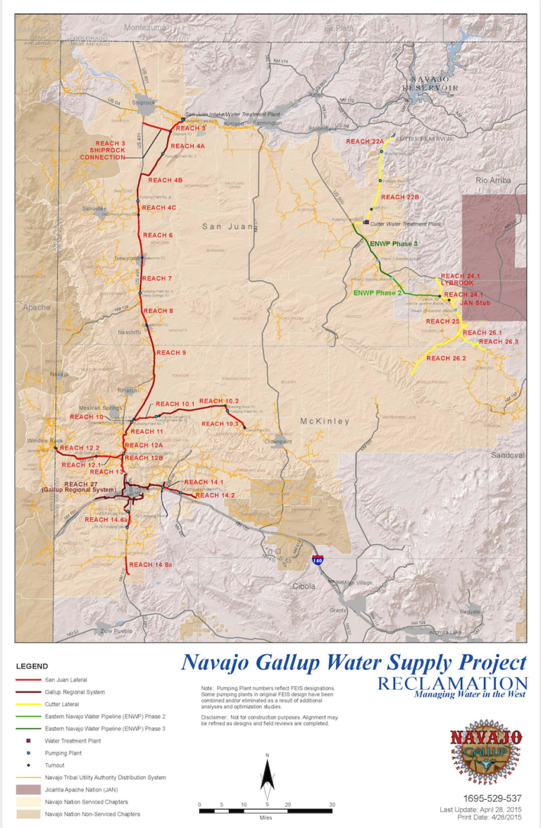 Navajo Gallup Water Supply Project Map